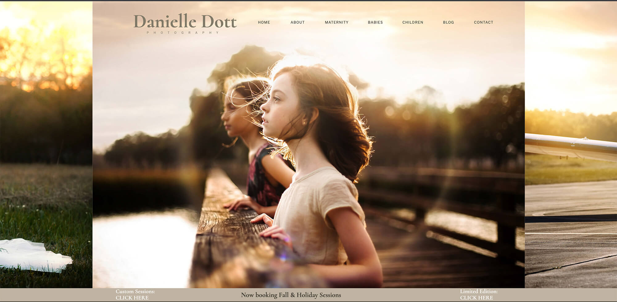 New website designed using one of Kyle's showit templates for photographers.