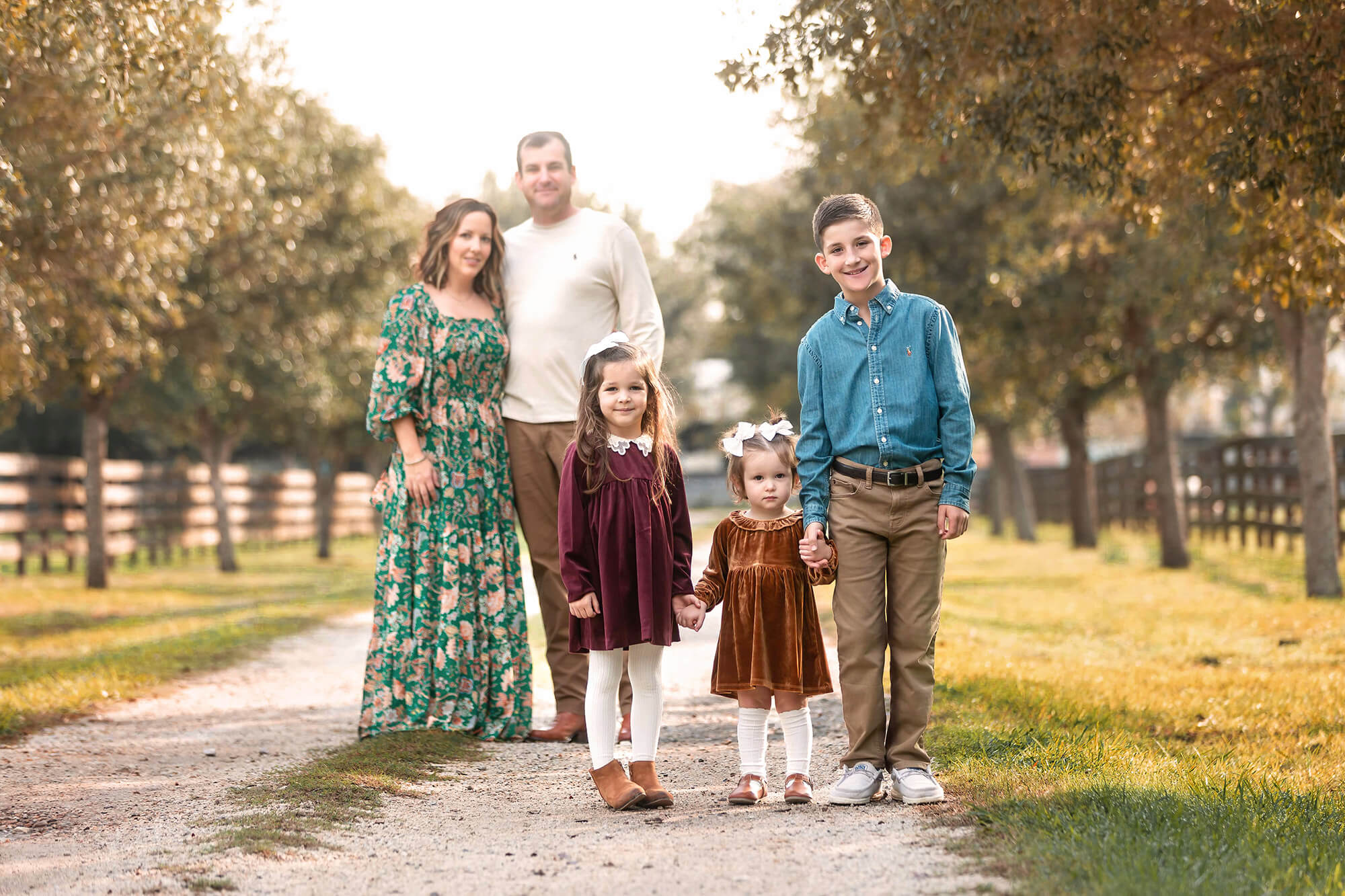 Beautful family enjoying the nice Fall weather during one of their favorite outdoor activities in Houston.
